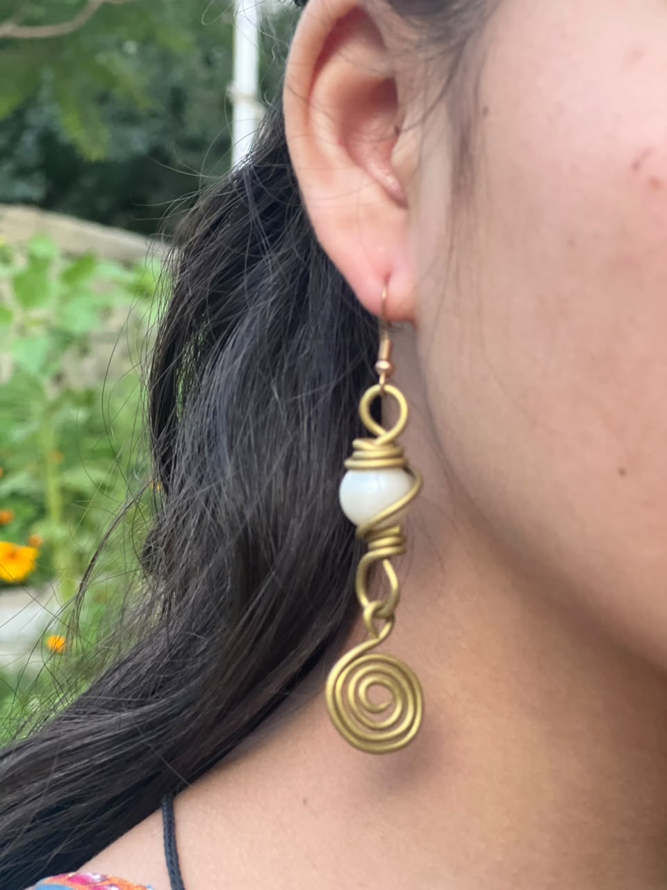 Gold earrings
