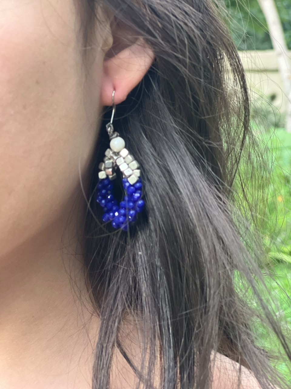 blue earrings